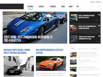 Minimalist blog design blog blue cars design minimalist web webdesign white