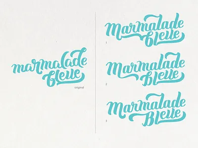 Logo (ver 4) bleue blue design hand lettering illustration lettering logo marmalade type