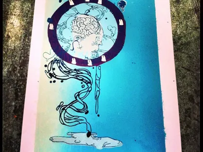 Dream & Metaphor Print attachments colorful conceptual dream catcher dreams feedback grain illustrator metaphors mock up process screen print screenprint seperations series split fountain symbolism teeth texture vanity vectors wood