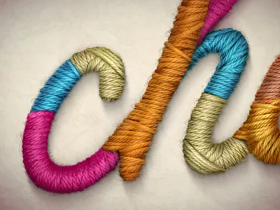 Change Lockup alphabet autumn fall font letter lockup logo november rope september string thread type typography yarn