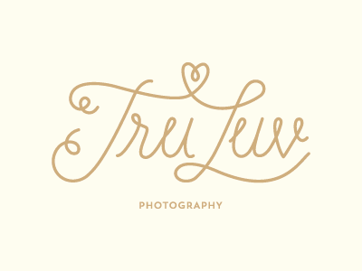 Tru Luv Branding branding custom type hand lettering heart identity lettering logo photography script typography watercolor watermark