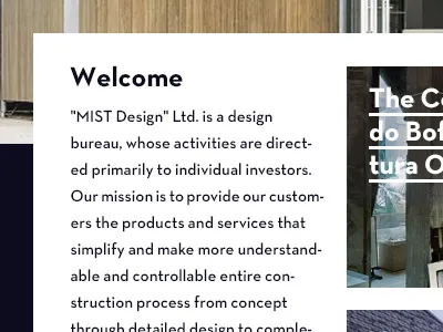 Homepage architecture blue design flat red studio typography web