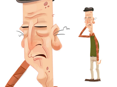 Old Man character design irish old man