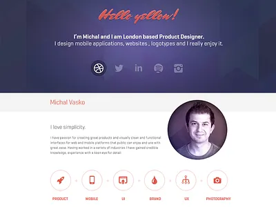 wacho.me / wip preview clean icons portfolio soft ui