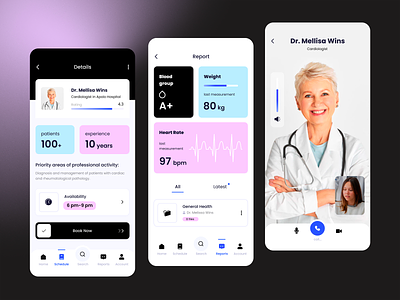 Medical service - Mobile App app app design doctor healthcare healthcare app medical medical app medicine mobile app mobile app design mobile design mobile ui