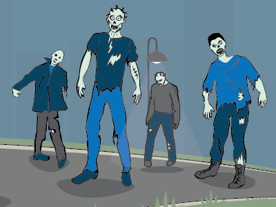 Zombie detail apocalypse bodies dead graphic illustration scary skeleton thriller twilight zone zombie