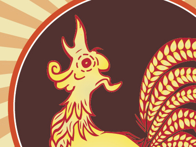 Red Rooster Brewing Label beer beer label beer packaging illustration packaging red rooster rooster