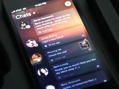 Chats UI Update chats design flat ui