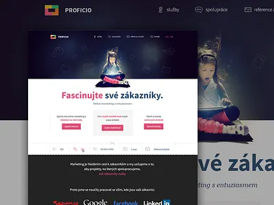 Webdesign for a czech agency girl pink web webdesign www