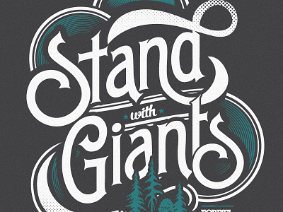 Stand with Giants forest giant kentucky louisville louisville kentucky swashes tshirt typography