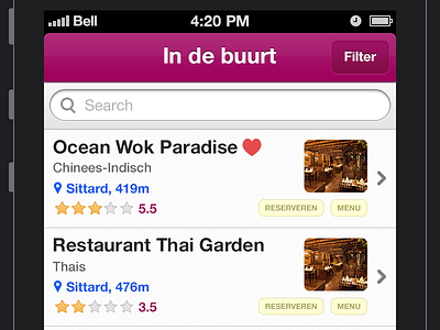 Nearby Restaurants eet.nu ios labels list nearby nearby restaurants restaurantguide restaurants