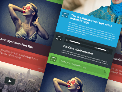Tumblog style Theme preview flat theme tumblog wordpress