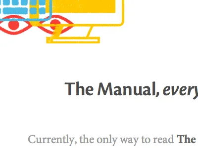 The Manual, everywhere. cronos minion themanual typekit