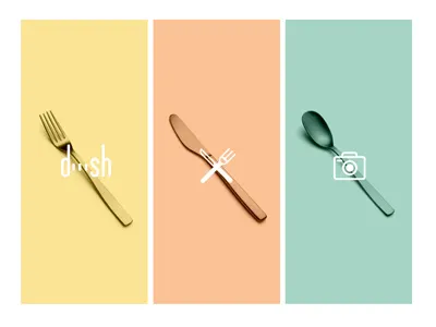 Diiish diiish food identity logo menu