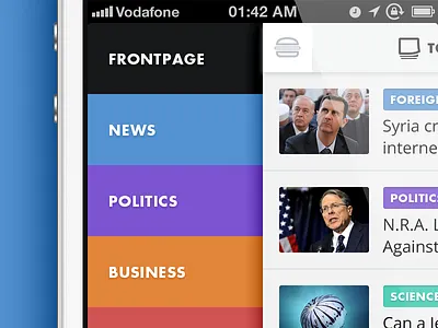 Hungry for more news? burger categories icon iphone navigation ui