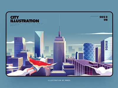 City building buildings city fly future illustration landscape ps sky vector