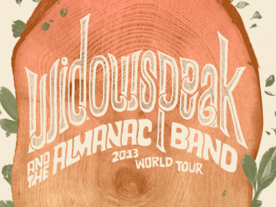 Widowspeak Type custom gig poster hand drawn inspired lettering nature psychedelic screen printing typography