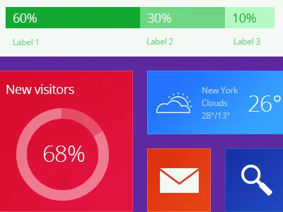 Metro Ui Kit calendar icons metro stats ui ui kit