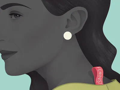 Feminist editorial feminist illustration portrait woman