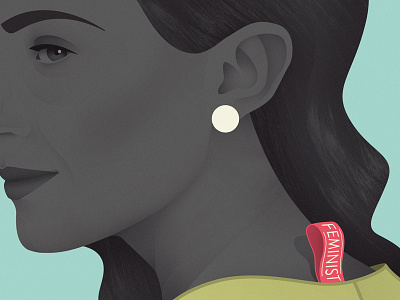 Feminist editorial feminist illustration portrait woman