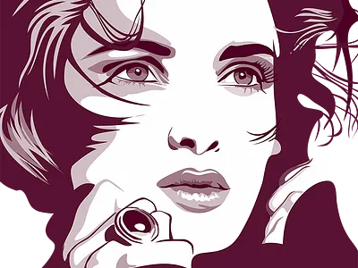 Portrait of Winona Ryder design graphic design illustration