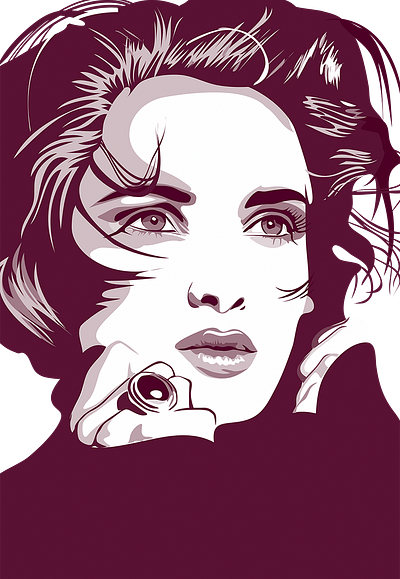 Portrait of Winona Ryder design graphic design illustration