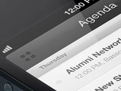 Agenda View app ios iphone minimal ui