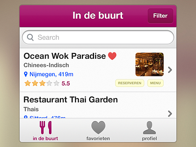 Nearby Restaurants eet.nu ios labels list mobile nearby nearby restaurants restaurantguide restaurants
