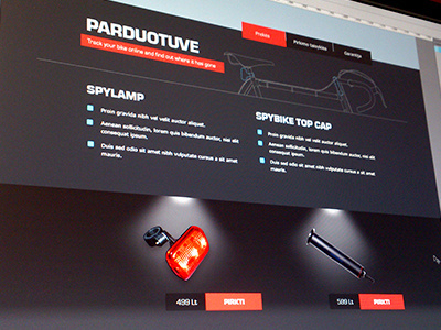 Project in progress - integrated trackers shop