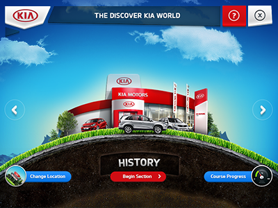 Discover Kia globe interface kia motors training world