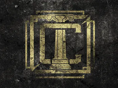 Century - Emblem Design album art band band logo branding c dust emblem epic fire gold graphic design grunge hand lettering identity lettering logo metal minimal monogram music pillar typography vintage western