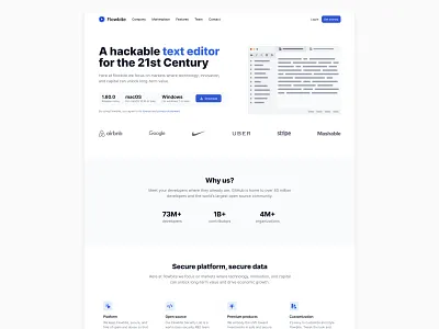 Landing page example component library components design kit design system enterprise figma figma landing page flowbite landing page page saas