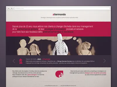 Altermondo Landing page business landing page paper speech bubbles webdesign