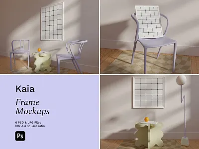 Artwork Frame Mockups abstract art artwork display brand identity branddesign branding frame mockup graphic design graphicdesign illustration illustration mockup instagram post interior design photo mockup photoshop mockup post modern poster design psd mockup purple interior smart object visual design