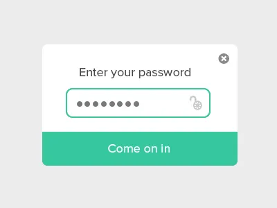 Simple Password Modal clean flat form interface metro modal password simple ui web