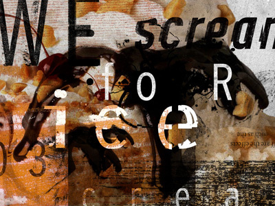 We Scream for Ice Cream carson cream deconstructivism destroy gothic grunge ice sans scream serif texture type