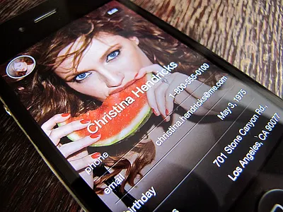 Contact Display app avatar background contact iphone photo ui user interface