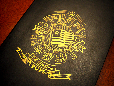 Pawsport Book Cover apparel banner custom flourish handmade label lettering ornamentation type typography victorian vintage