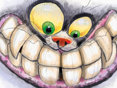 Smiling Cat characters childrens books pencil sketchbook sketches studies