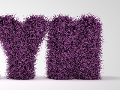 Purple Fuzzy Type cinema4d