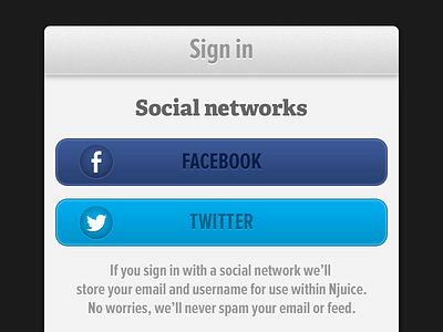 Njuice - Boarding apps gui interface ios iphone news njuice ui