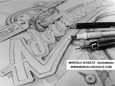 Be Adventurous behance design drawing illustration lettering photoshop type typograhy