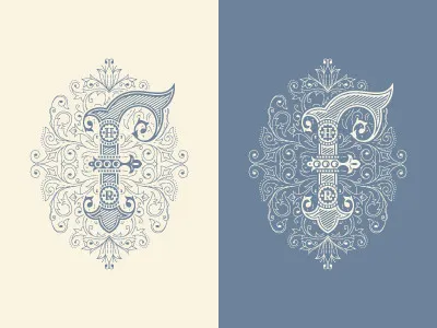 F Monogram design flourish graphic illustrator jcdesevre logo logo design logo designer monogram vector