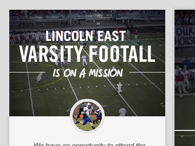 Campaign Page Mock fundraising hudl