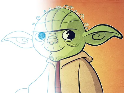 Yoda adobe ideas cartoons ipad sci fi star wars vector
