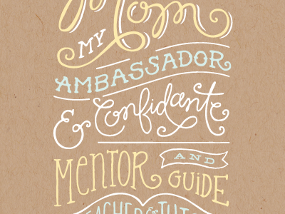 My Mom lettering typography vector