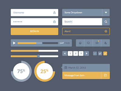 Flatscheme UI betraydan design flat design flat ui form player popup progress search ui ux