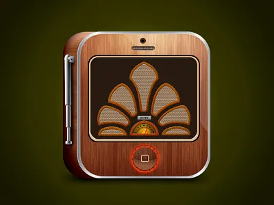 old radio iOS icon app icon ios iphone photoshop radio