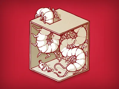 nightmare #2 centipede character cube datamouth illustration