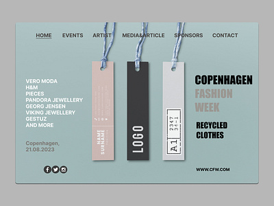 Copenhagen Fashion Week - Landing Page Design branding design graphic design landing page ui ux web design